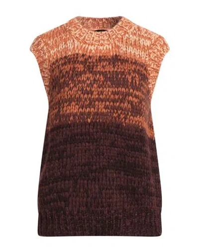 Roberto Collina Woman Sweater Brown Size M Baby Alpaca Wool, Nylon, Wool