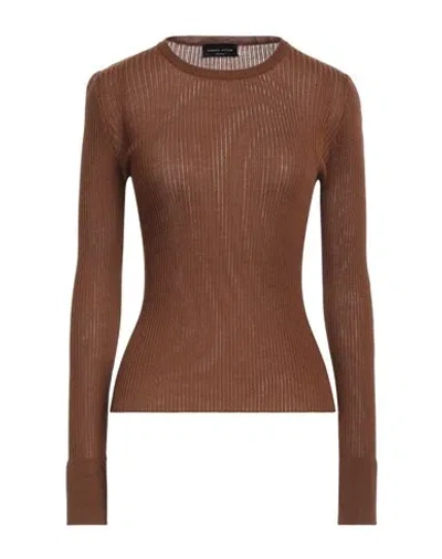 Roberto Collina Woman Sweater Brown Size S Merino Wool