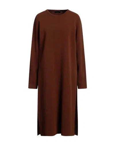Roberto Collina Woman Sweater Brown Size S Merino Wool In Burgundy