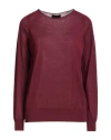 Roberto Collina Woman Sweater Burgundy Size L Merino Wool