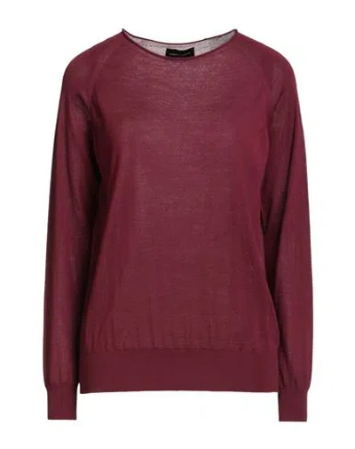 Roberto Collina Woman Sweater Burgundy Size L Merino Wool In Red