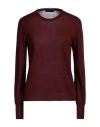 Roberto Collina Woman Sweater Burgundy Size L Merino Wool In Red