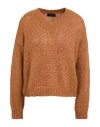 Roberto Collina Woman Sweater Camel Size L Baby Alpaca Wool, Nylon, Wool