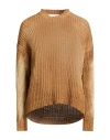 Roberto Collina Woman Sweater Camel Size S Cotton, Polyamide In Brown