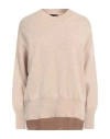 Roberto Collina Woman Sweater Camel Size Xs Merino Wool, Cashmere In Beige