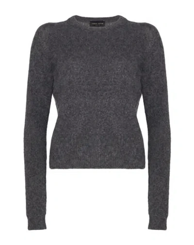 Roberto Collina Woman Sweater Charcoal Size Xs Cashmere, Silk, Polyester In Gray