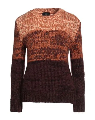 Roberto Collina Woman Sweater Chocolate Brown Size M Baby Alpaca Wool, Nylon, Wool