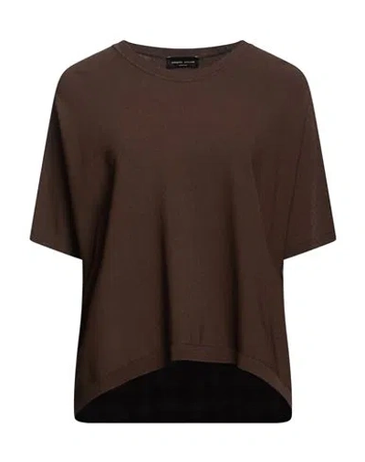 Roberto Collina Woman Sweater Chocolate Brown Size M Viscose, Polyester