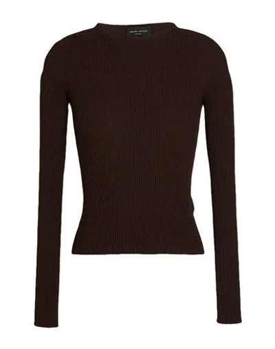 Roberto Collina Woman Sweater Chocolate Brown Size M Viscose, Polyester
