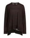 Roberto Collina Woman Sweater Chocolate Brown Size S Wool
