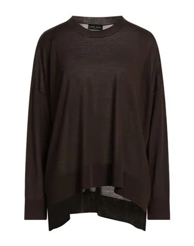 Roberto Collina Woman Sweater Chocolate Brown Size S Wool