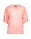 Roberto Collina Woman Sweater Coral Size L Linen, Polyester In Animal Print