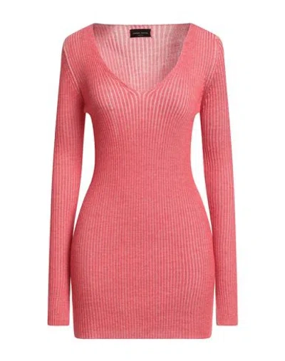 Roberto Collina Woman Sweater Coral Size S Merino Wool In Pink