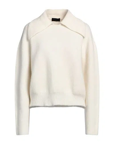 Roberto Collina Woman Sweater Cream Size M Polyamide, Wool, Baby Alpaca Wool, Elastane In Neutral
