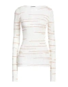 Roberto Collina Woman Sweater Cream Size S Linen, Polyester In White