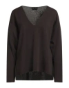 Roberto Collina Woman Sweater Dark Brown Size M Merino Wool