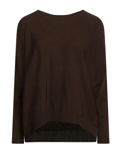 Roberto Collina Woman Sweater Dark Brown Size S Viscose, Polyester
