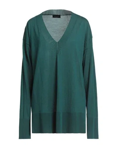 Roberto Collina Woman Sweater Dark Green Size Xl Merino Wool