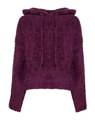 Roberto Collina Woman Sweater Dark Purple Size L Wool, Polyamide, Alpaca Wool, Mohair Wool