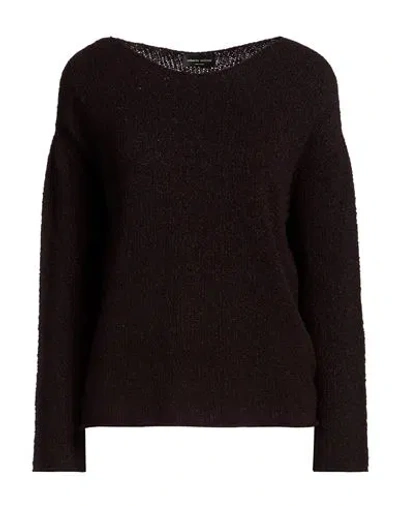 Roberto Collina Woman Sweater Dark Purple Size M Wool, Silk In Brown