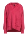Roberto Collina Woman Sweater Fuchsia Size 2 Cotton, Nylon, Elastane