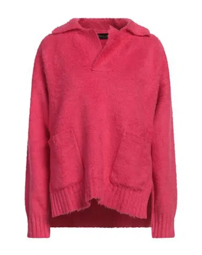 Roberto Collina Woman Sweater Fuchsia Size 2 Cotton, Nylon, Elastane