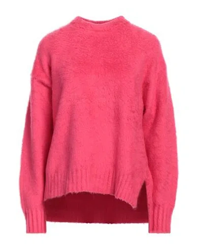Roberto Collina Woman Sweater Fuchsia Size M Cotton, Nylon, Elastane
