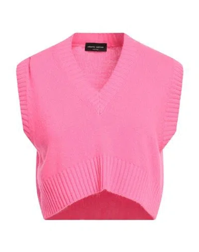 Roberto Collina Woman Sweater Fuchsia Size S Merino Wool, Cashmere In Pink