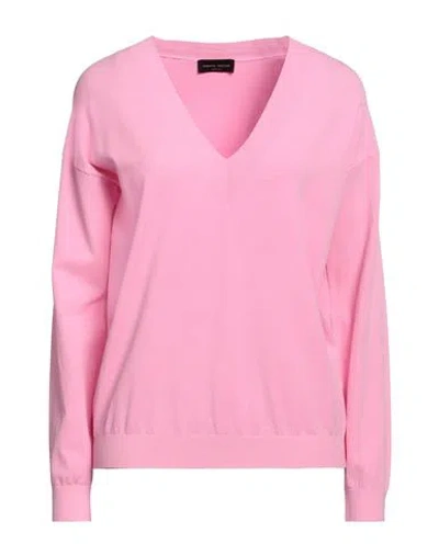 Roberto Collina Woman Sweater Fuchsia Size S Viscose, Polyester In Pink