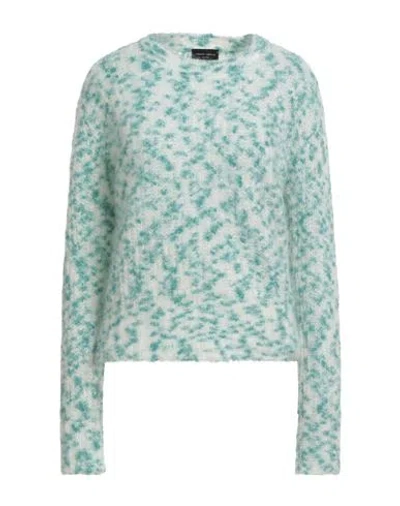 Roberto Collina Woman Sweater Green Size L Mohair Wool, Nylon, Wool, Elastane