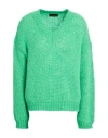 Roberto Collina Woman Sweater Green Size M Baby Alpaca Wool, Nylon, Wool