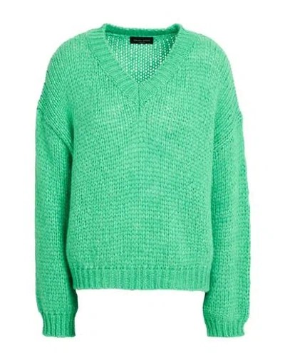 Roberto Collina Woman Sweater Green Size M Baby Alpaca Wool, Nylon, Wool