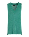 Roberto Collina Woman Sweater Green Size M Cotton In Green