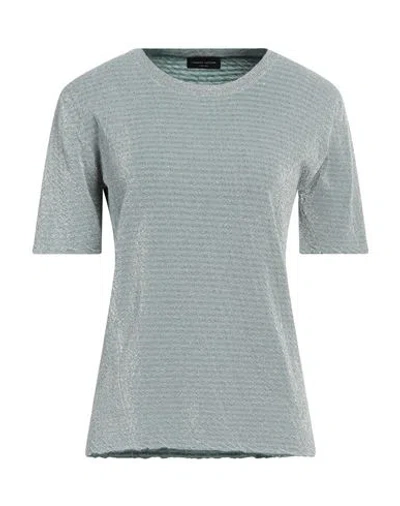 Roberto Collina Woman Sweater Green Size M Cotton, Metallic Polyester, Nylon