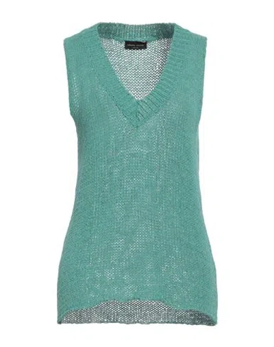Roberto Collina Woman Sweater Green Size S Cotton, Polyamide In Green