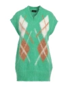 Roberto Collina Woman Sweater Green Size S Baby Alpaca Wool, Nylon, Wool In Green