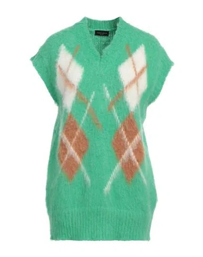Roberto Collina Woman Sweater Green Size S Baby Alpaca Wool, Nylon, Wool