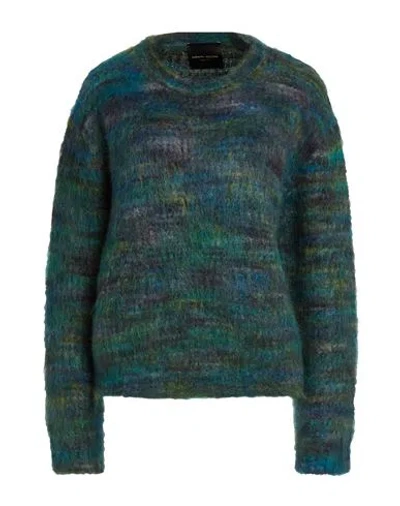 Roberto Collina Woman Sweater Green Size Xl Merino Wool, Mohair Wool, Polyamide