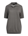 Roberto Collina Woman Sweater Grey Size 10 Cotton, Viscose, Metallic Polyester In Grey