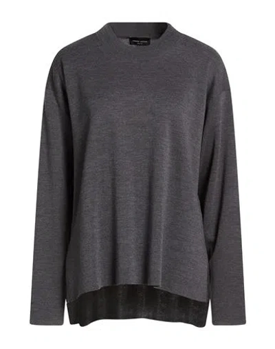 Roberto Collina Woman Sweater Grey Size L Merino Wool In Gray