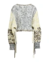 Roberto Collina Woman Sweater Grey Size M Baby Alpaca Wool, Nylon, Wool