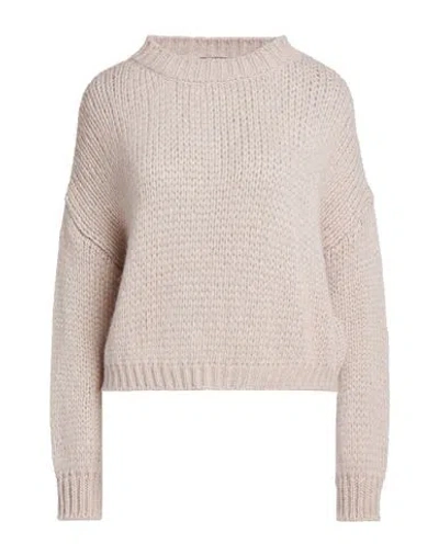 Roberto Collina Woman Sweater Grey Size S Baby Alpaca Wool, Polyamide, Wool In Pink