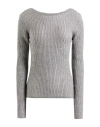 Roberto Collina Woman Sweater Grey Size S Wool, Viscose, Metallic Polyester