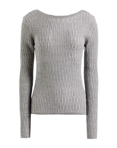 Roberto Collina Woman Sweater Grey Size S Wool, Viscose, Metallic Polyester