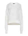Roberto Collina Woman Sweater Ivory Size M Cotton, Nylon In White