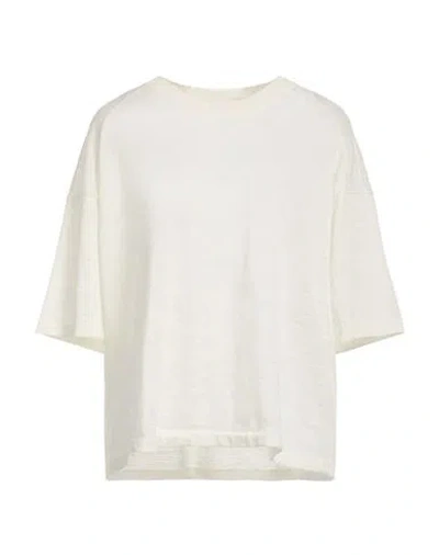 Roberto Collina Woman Sweater Ivory Size M Linen, Polyester In White