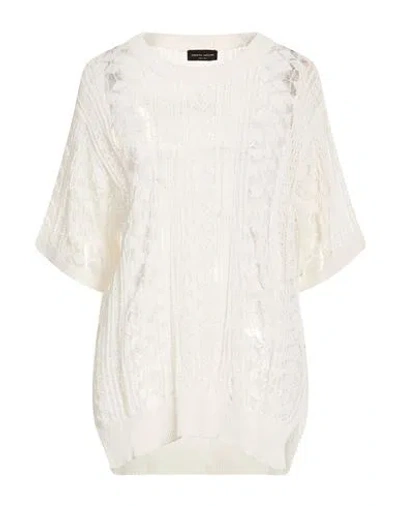 Roberto Collina Woman Sweater Ivory Size S Cotton, Nylon In Nude