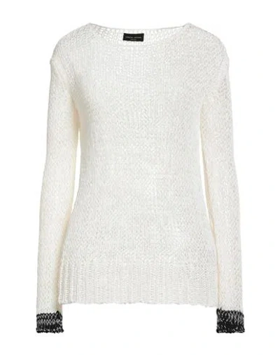 Roberto Collina Woman Sweater Ivory Size S Cotton, Nylon In White