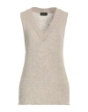 Roberto Collina Woman Sweater Khaki Size L Cotton, Polyamide In Beige