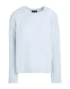 Roberto Collina Woman Sweater Light Blue Size L Baby Alpaca Wool, Wool, Nylon